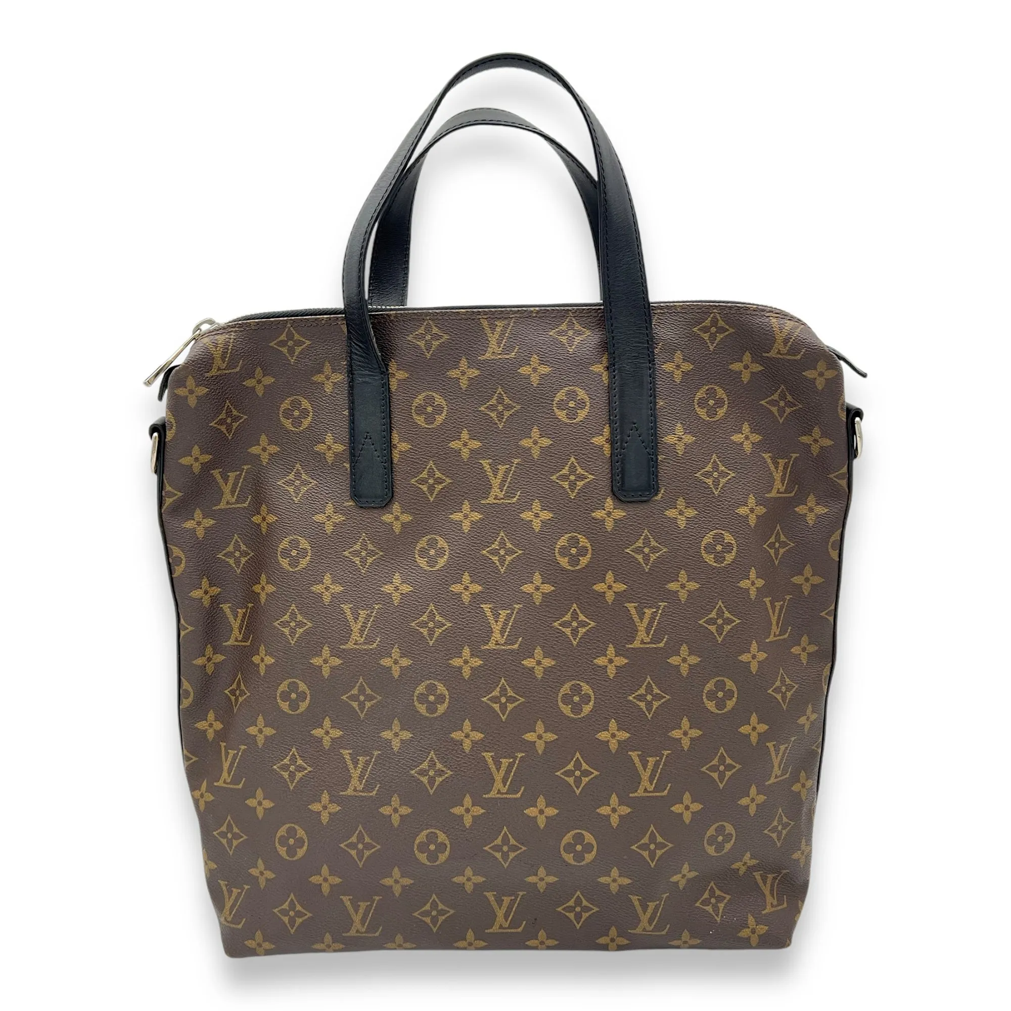 Macassar Davis  Tote Bag Brown in Monogram Coated Canvas, Silver hardware
