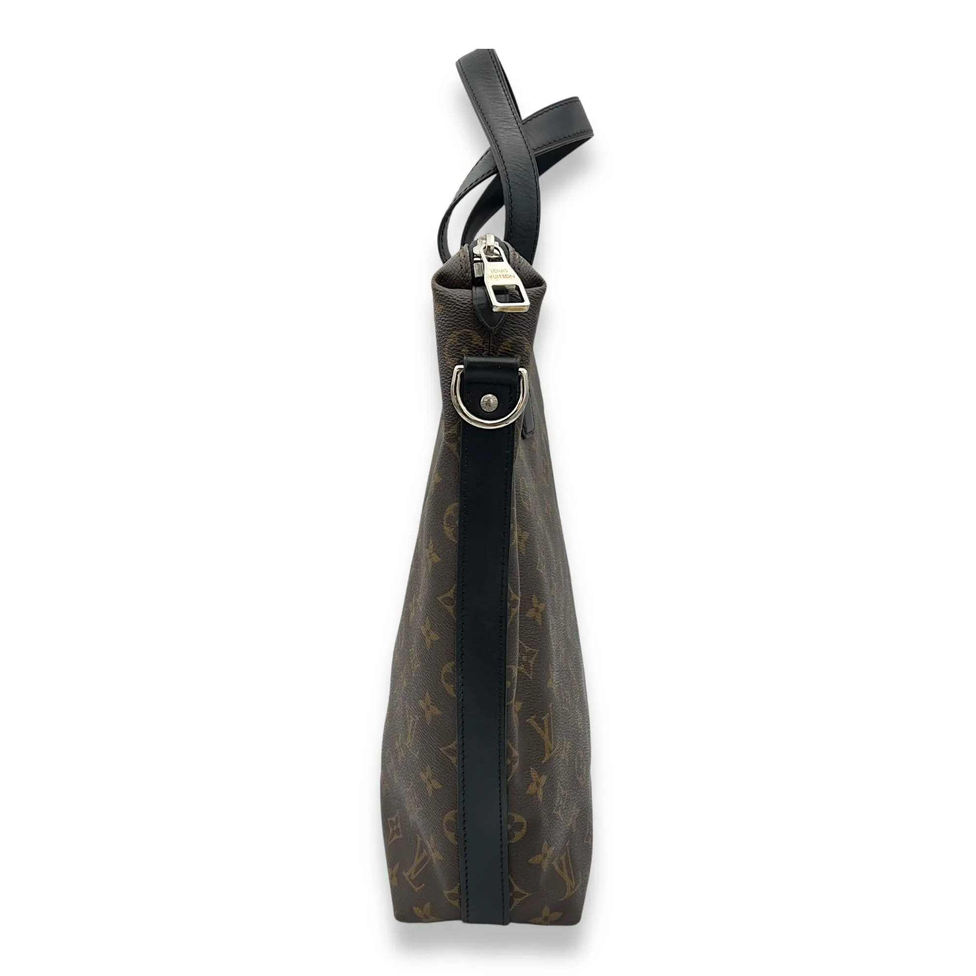 Macassar Davis  Tote Bag Brown in Monogram Coated Canvas, Silver hardware