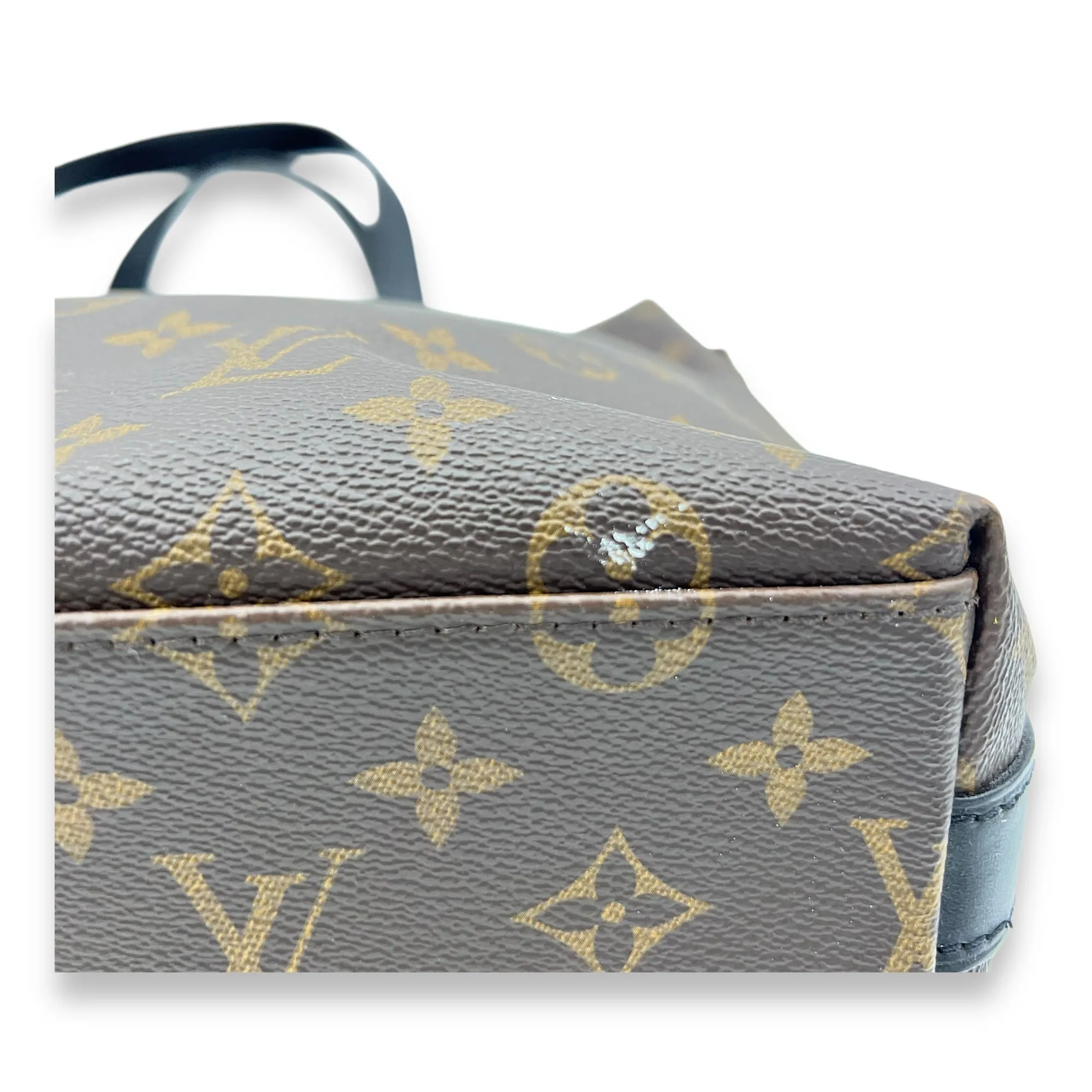 Macassar Davis  Tote Bag Brown in Monogram Coated Canvas, Silver hardware