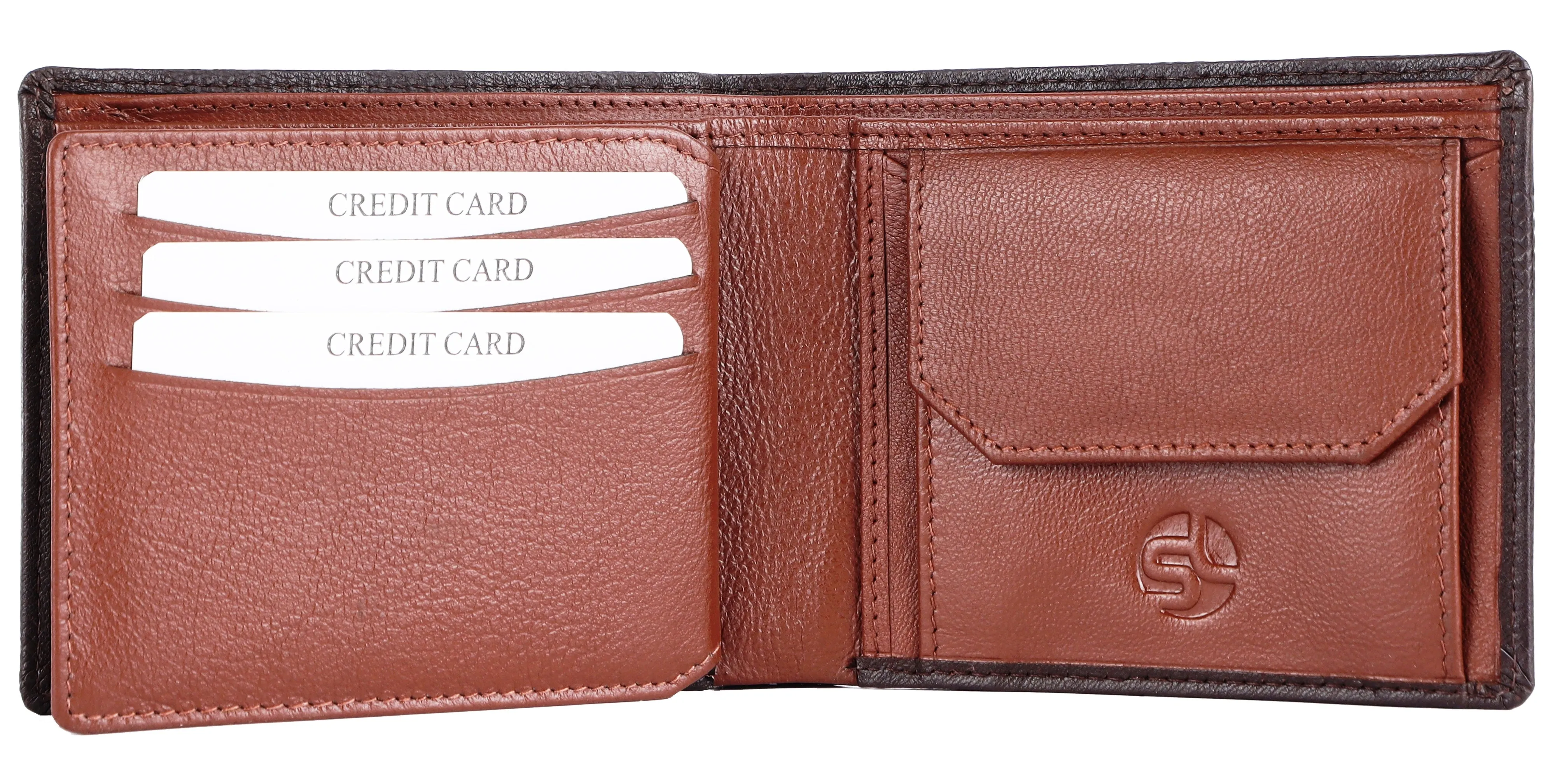 MENS LEATHER WALLET (RFID) 93702 (BROWN)