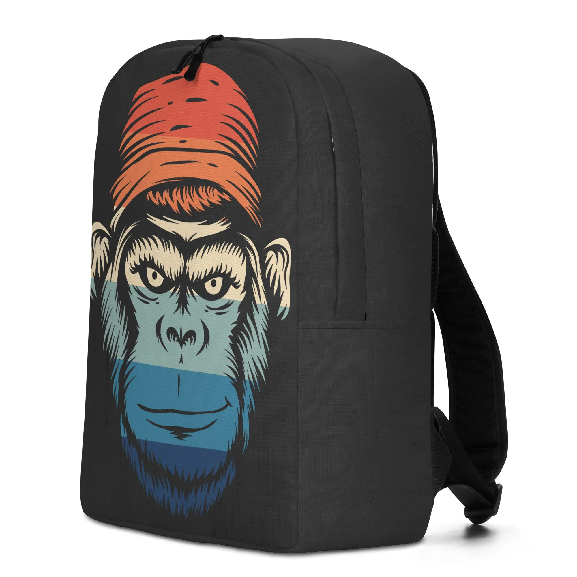 Minimalist Backpack Monkey Design