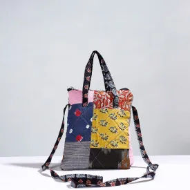 Multicolor - Handmade Quilted Cotton Patchwork Sling Bag 40