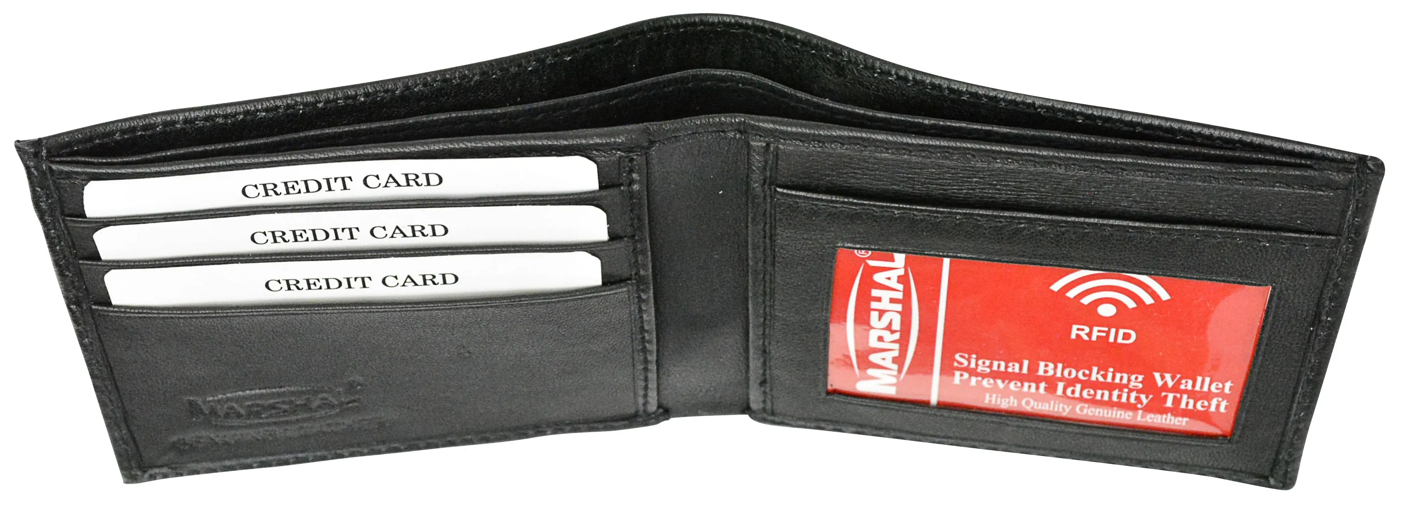 New Genuine Leather Wallets For Men Slim Minimalist Bifold Wallet RFID Blocking