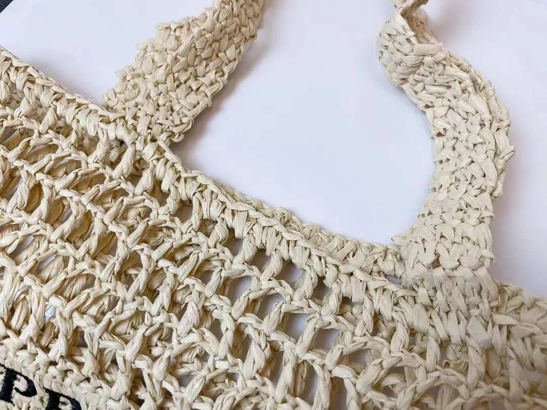PD162 Raffia Tote Bag / 15x14.2x1.2inch