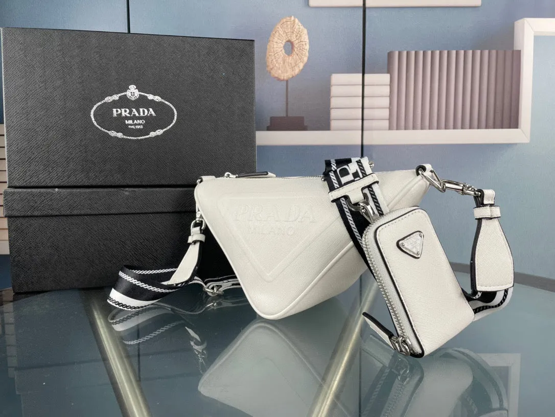 PD163 Saffiano PD Triangle bag / 11x7.1x4.3inch