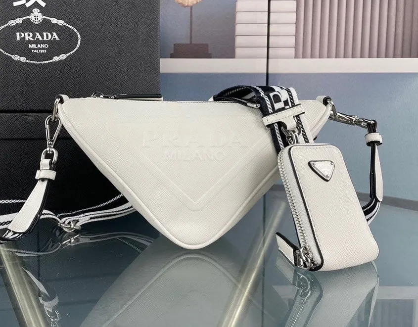 PD163 Saffiano PD Triangle bag / 11x7.1x4.3inch