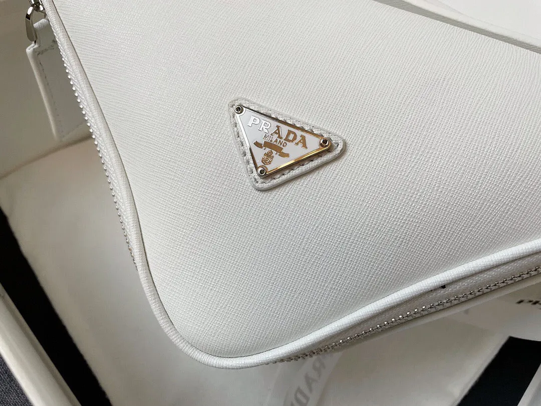 PD170 Triangle Leather Shoulder Bag / 10.2x3.9x5.1inch
