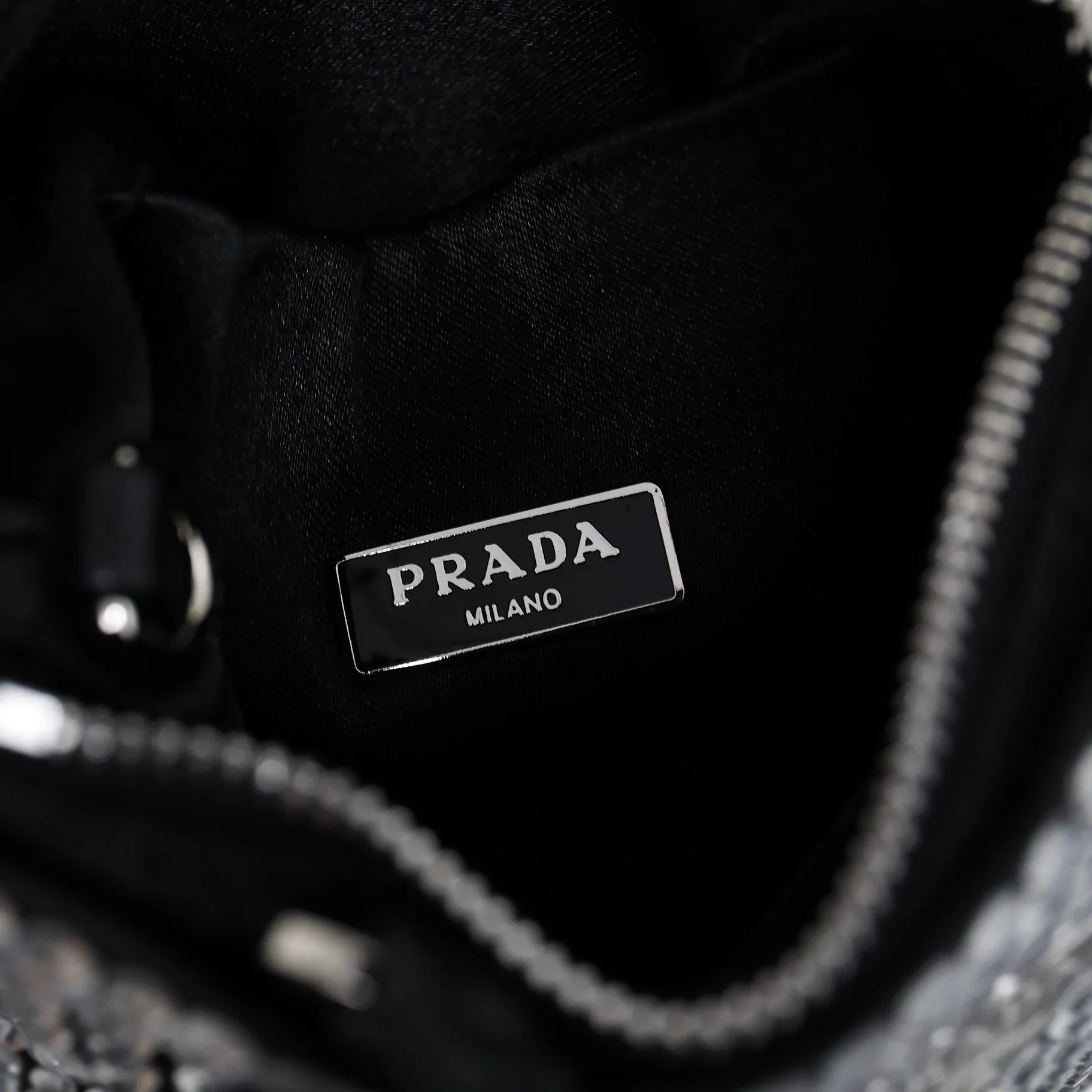 PD207 Satin Handbag with Crystals / 7.9x7.1inch