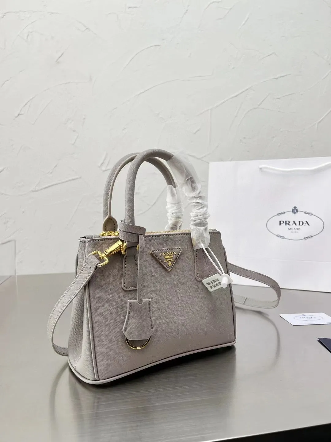PD218 Prada Double Saffiano Leather Mini Bag / 9x6.5x3.9inch