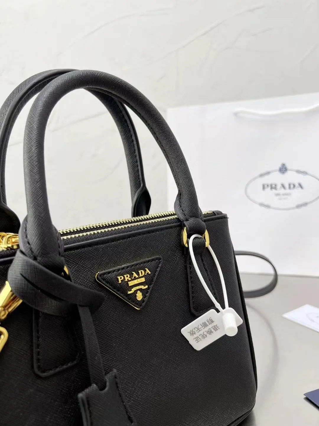 PD218 Prada Double Saffiano Leather Mini Bag / 9x6.5x3.9inch