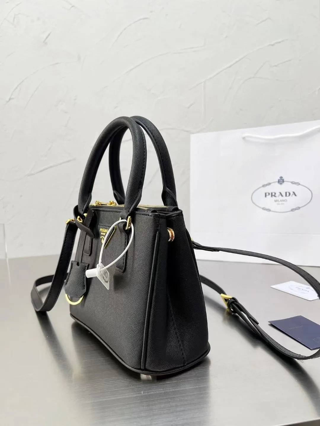 PD218 Prada Double Saffiano Leather Mini Bag / 9x6.5x3.9inch
