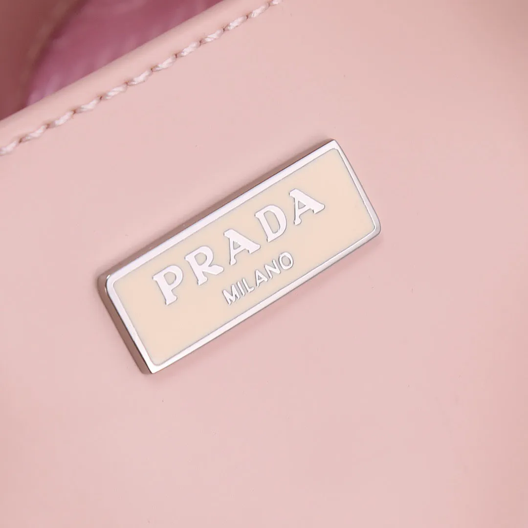 PD232  Prada Cleo Brushed Leather Shoulder Bag with Flap / 6.1x1.6x8.6inch