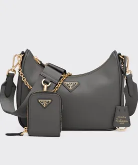 PD267 Padded Leather Prada Re-Edition 2005 Shoulder Bag / HIGHEST QUALITY VERSION / 8.6x7x2.5inch
