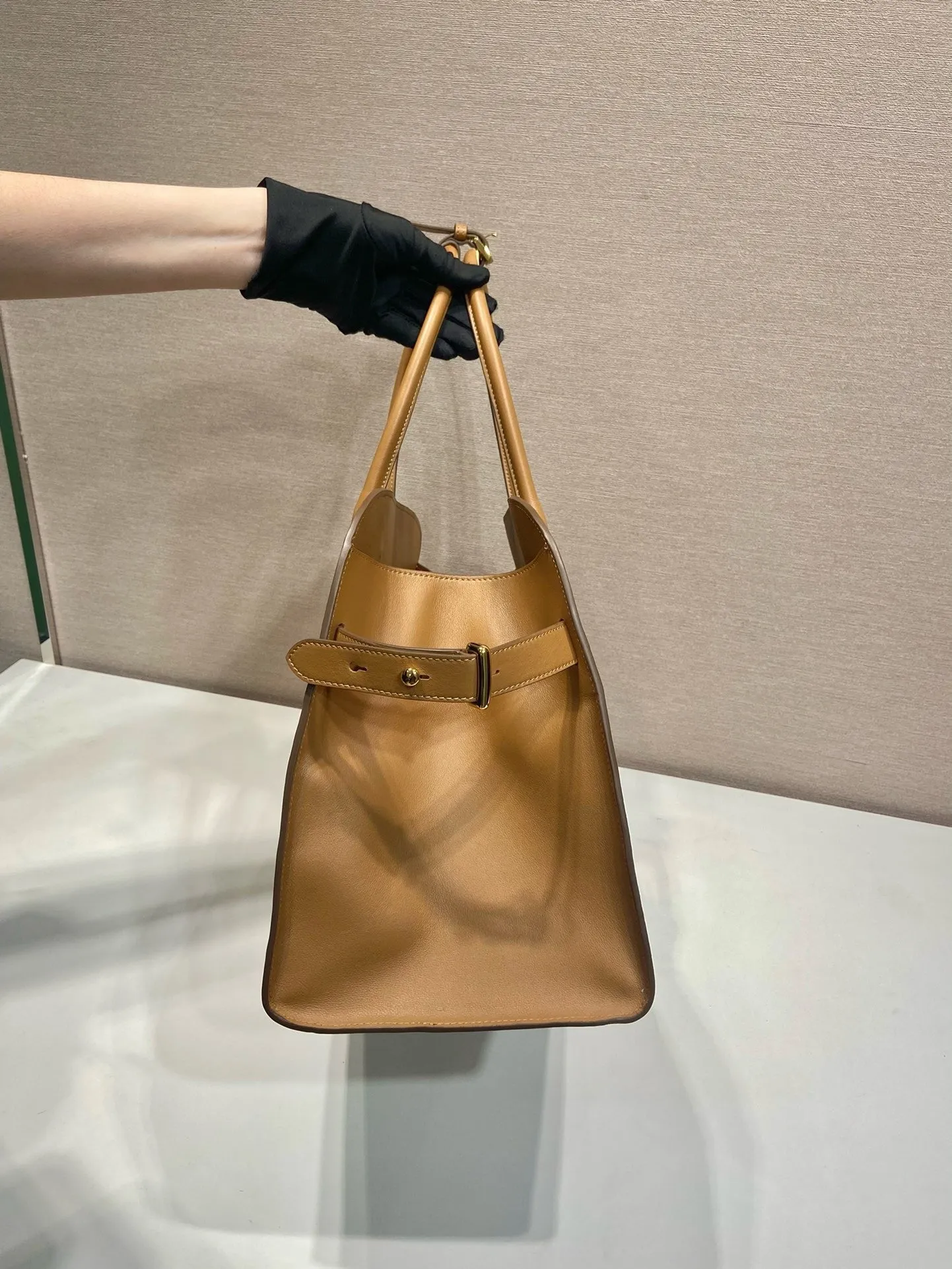 PD271 Large leather tote bag / HIGHEST QUALITY VERSION / 15.7x11.4x7.8inch