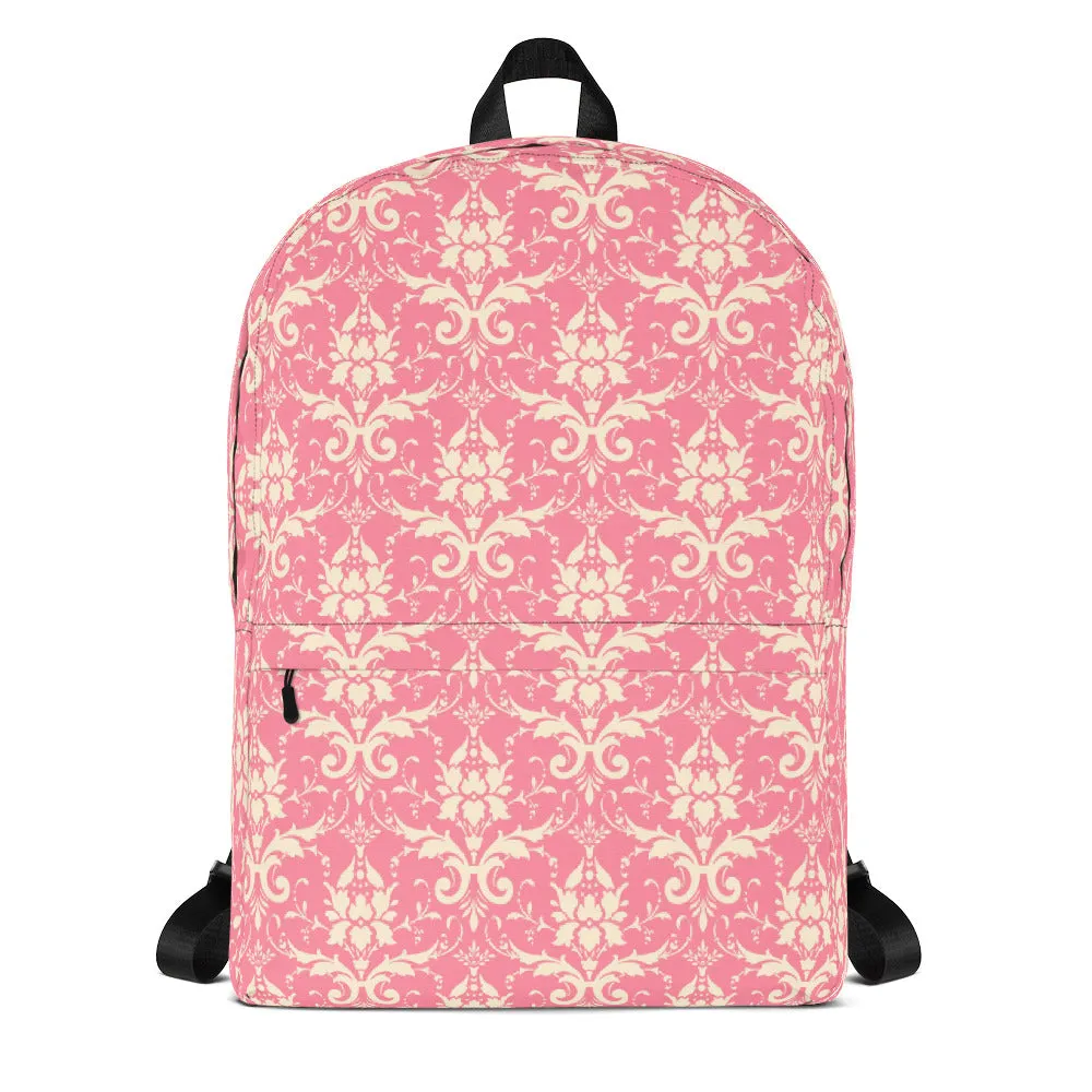 Pink Shabby Chic Floral Backpack