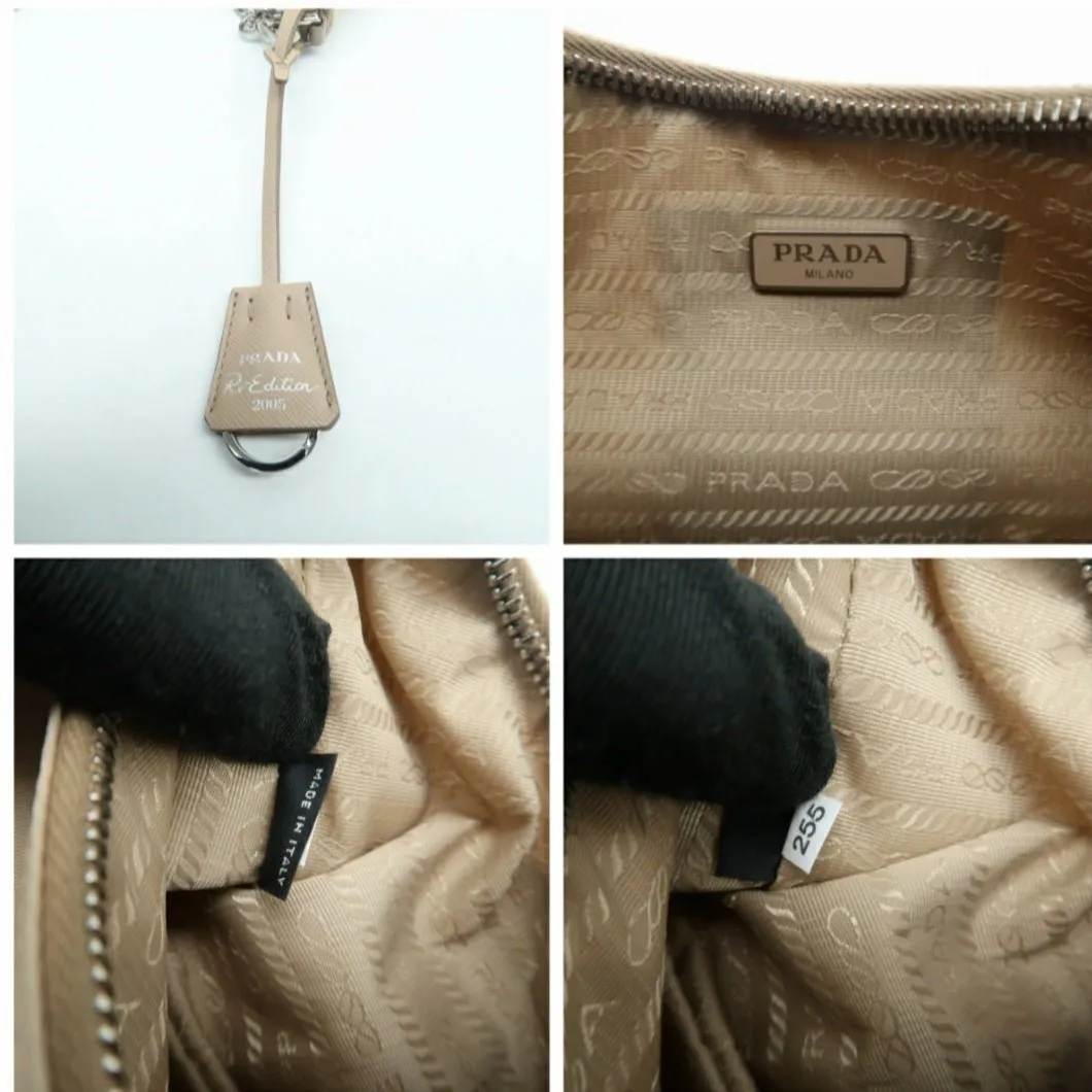 Prada Re-Edition Pink Leather Shoulder Bag