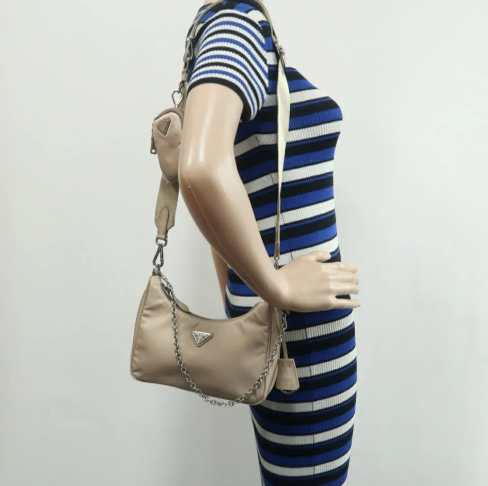 Prada Re-Edition Pink Leather Shoulder Bag