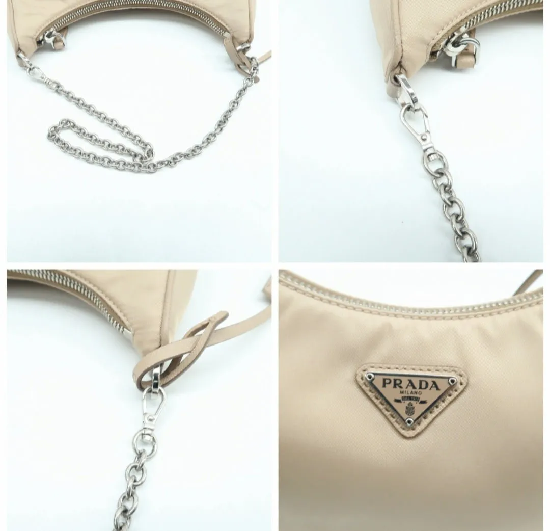 Prada Re-Edition Pink Leather Shoulder Bag
