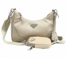 Prada Re-Edition Pink Leather Shoulder Bag