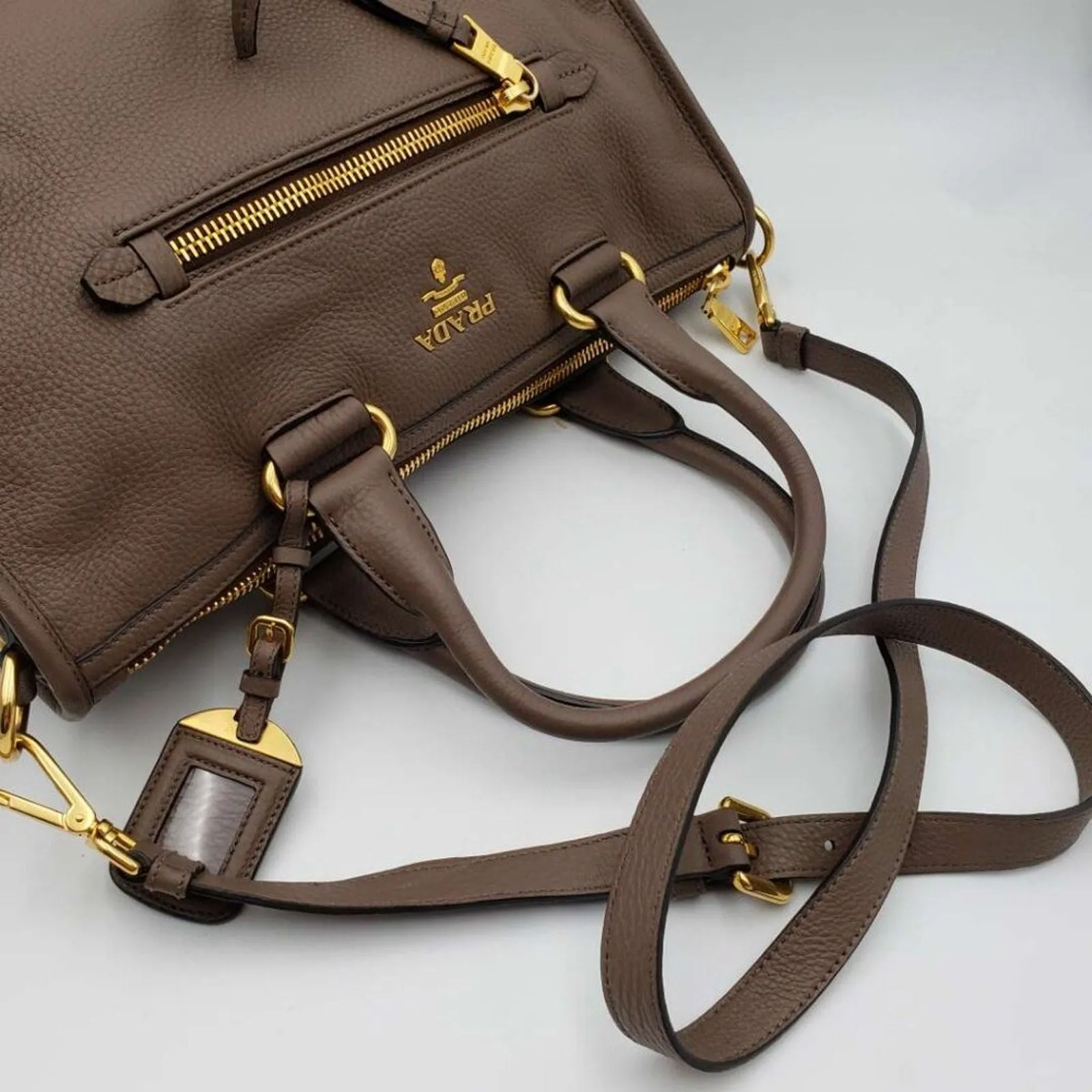 Prada Vitello Daino Leather Shoulder Bag