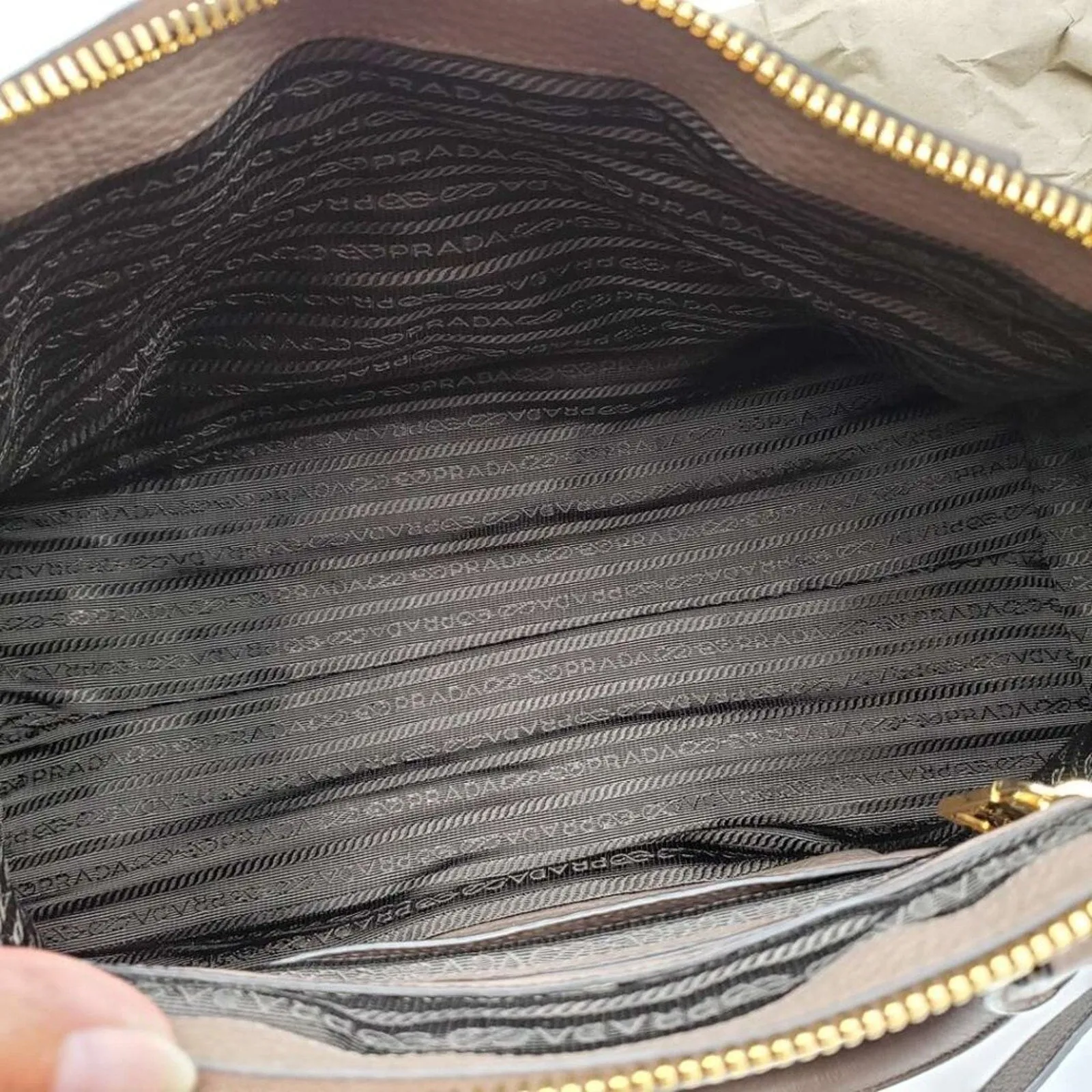 Prada Vitello Daino Leather Shoulder Bag