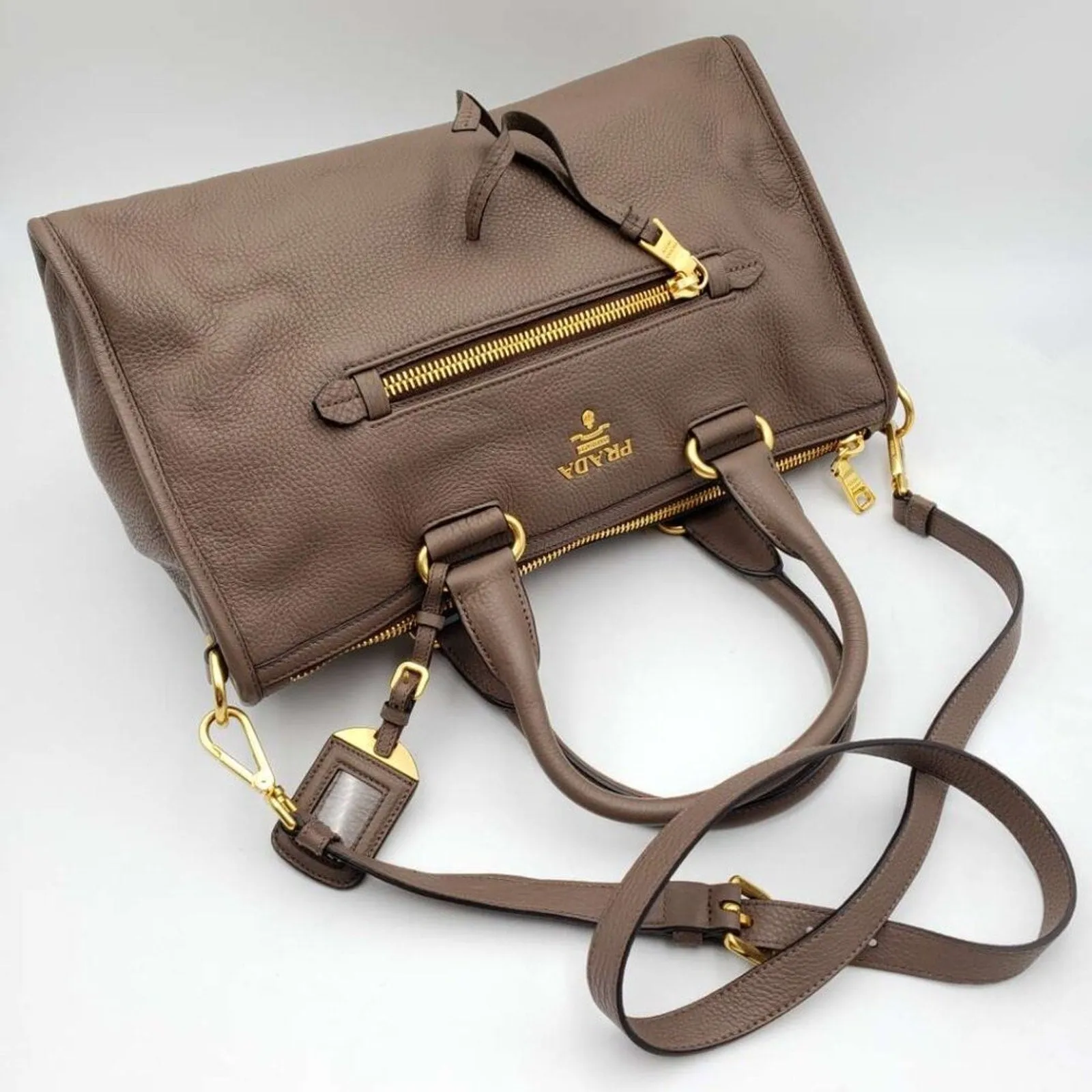 Prada Vitello Daino Leather Shoulder Bag