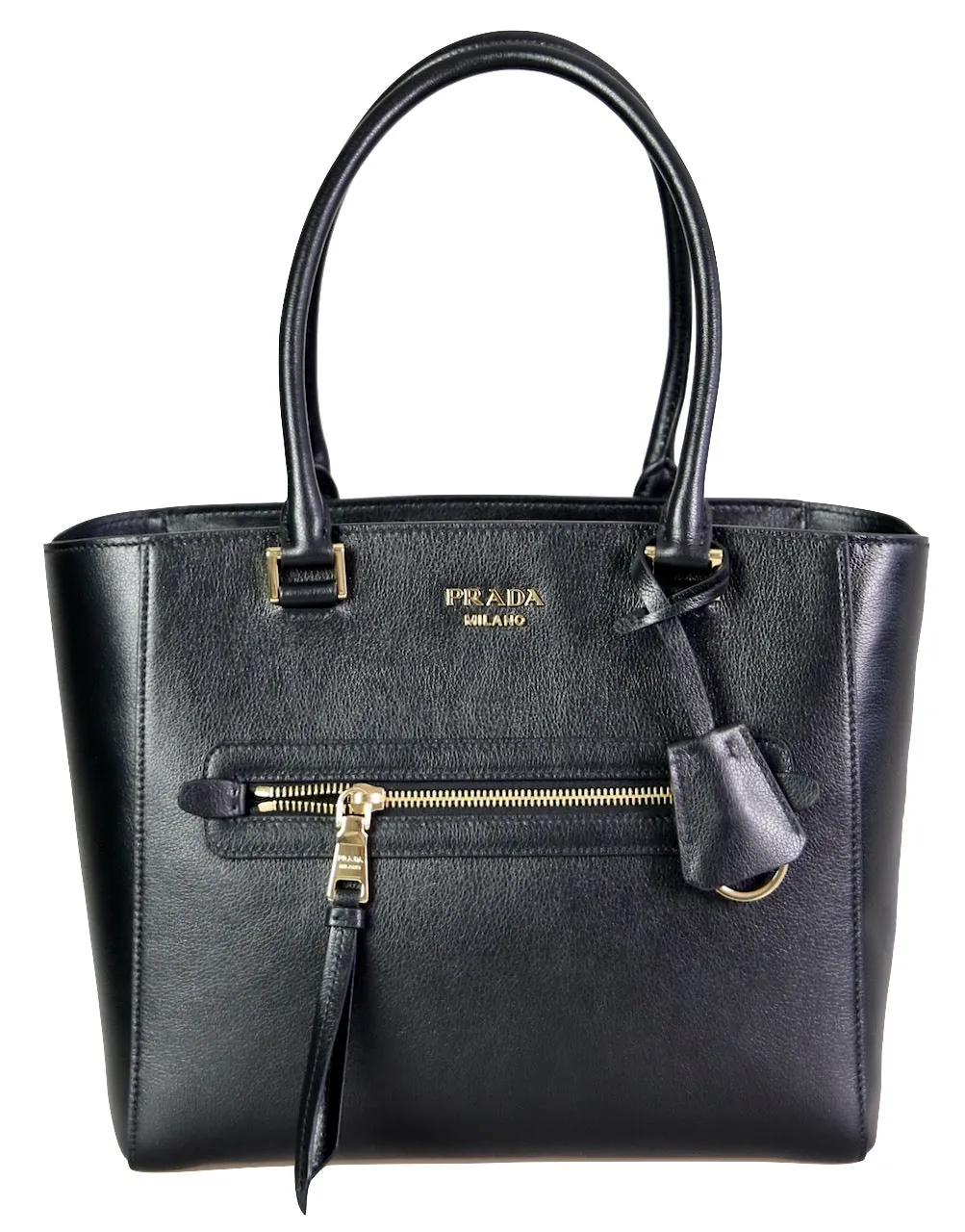 Prada Women's Black Leather Shoulder Bag 1BG227