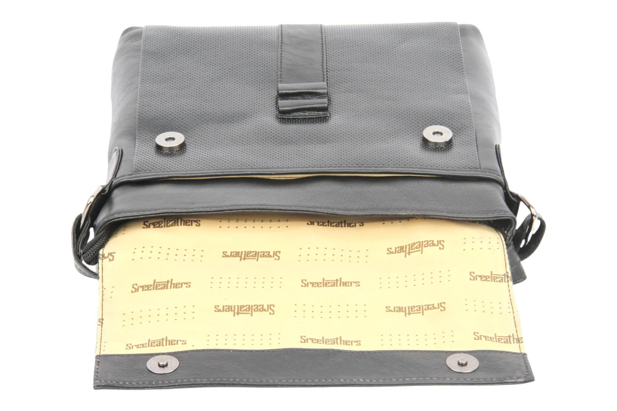 Premium Leather Messenger Bag 997427 (BLACK)