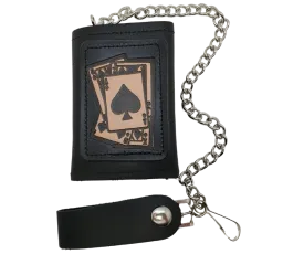 "Spade" Tri-Fold Chain Wallet