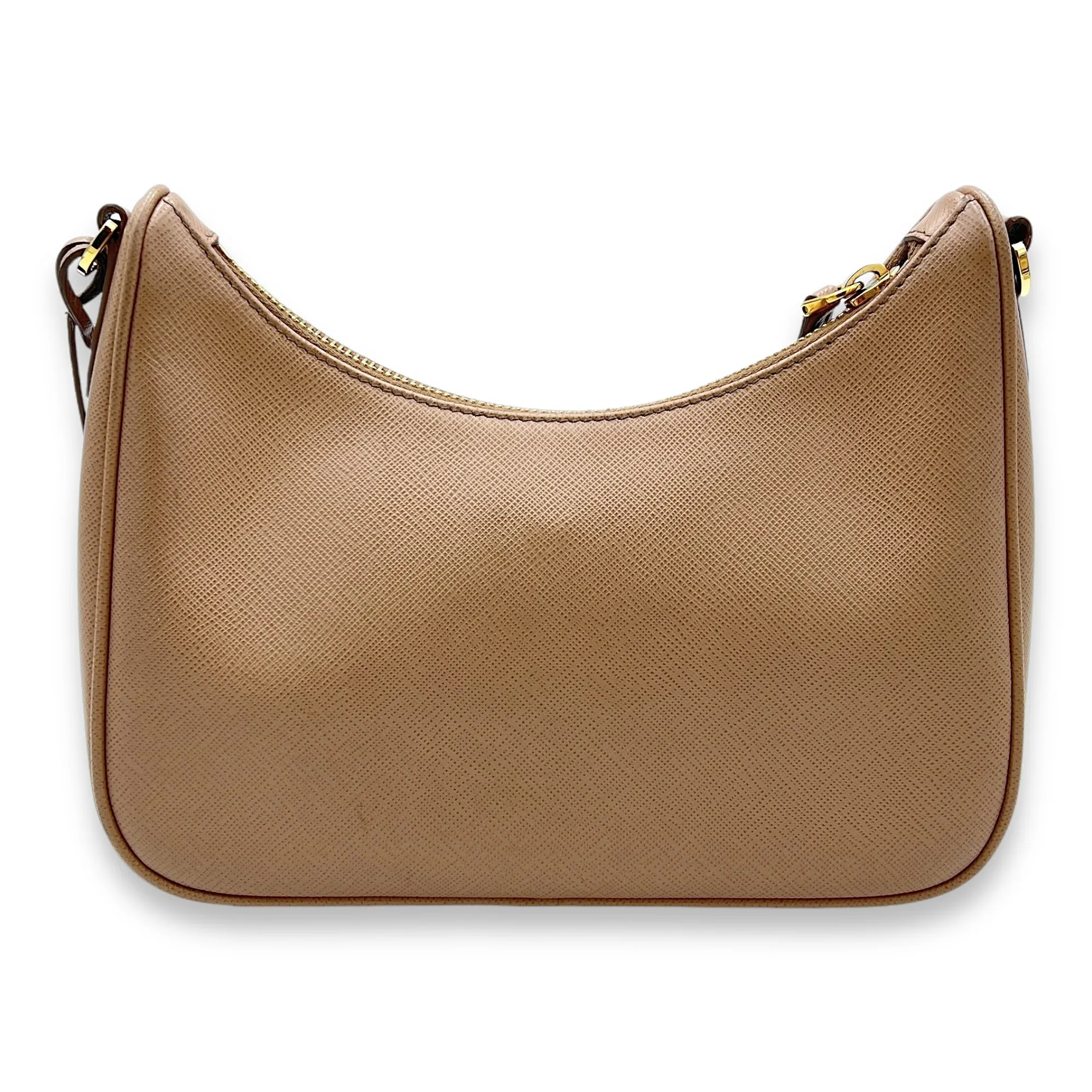 Re-Edition 2005 Crossbody bag in Saffiano leather, Gold Hardware
