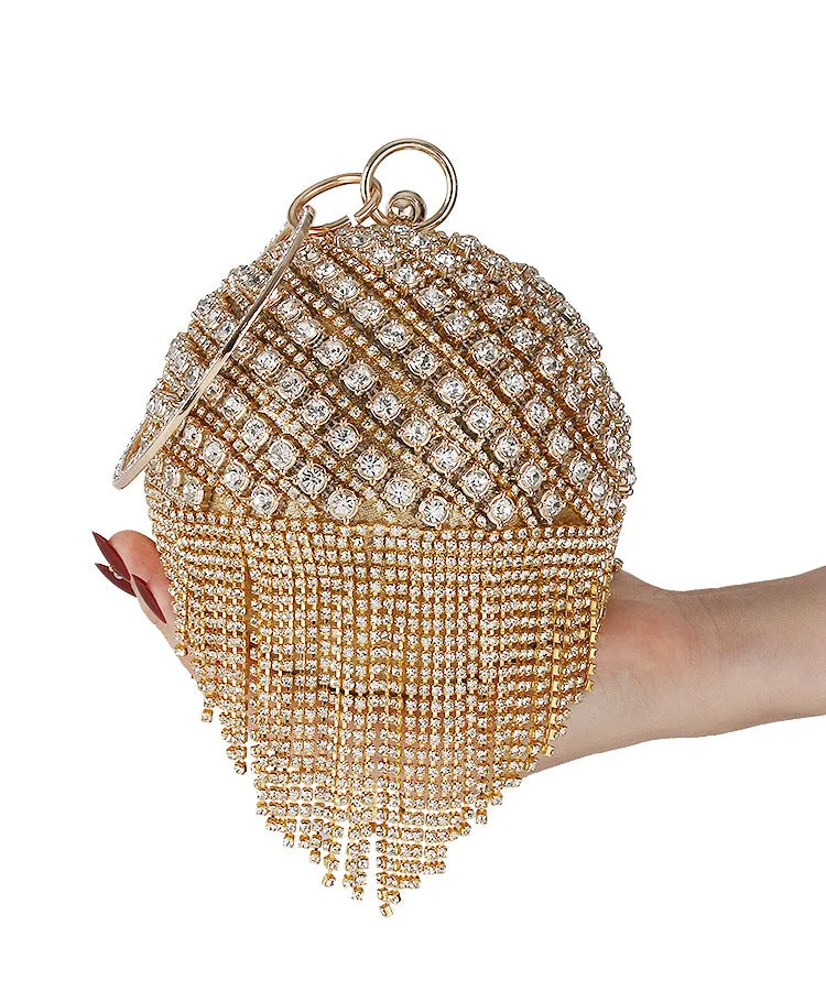 Rhinestone Tassel Evening Bag Ladies Banquet Handbag 1749