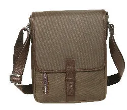 RL Meraki Waterproof Coated Canvas and Leather Sling Cross Body Bag