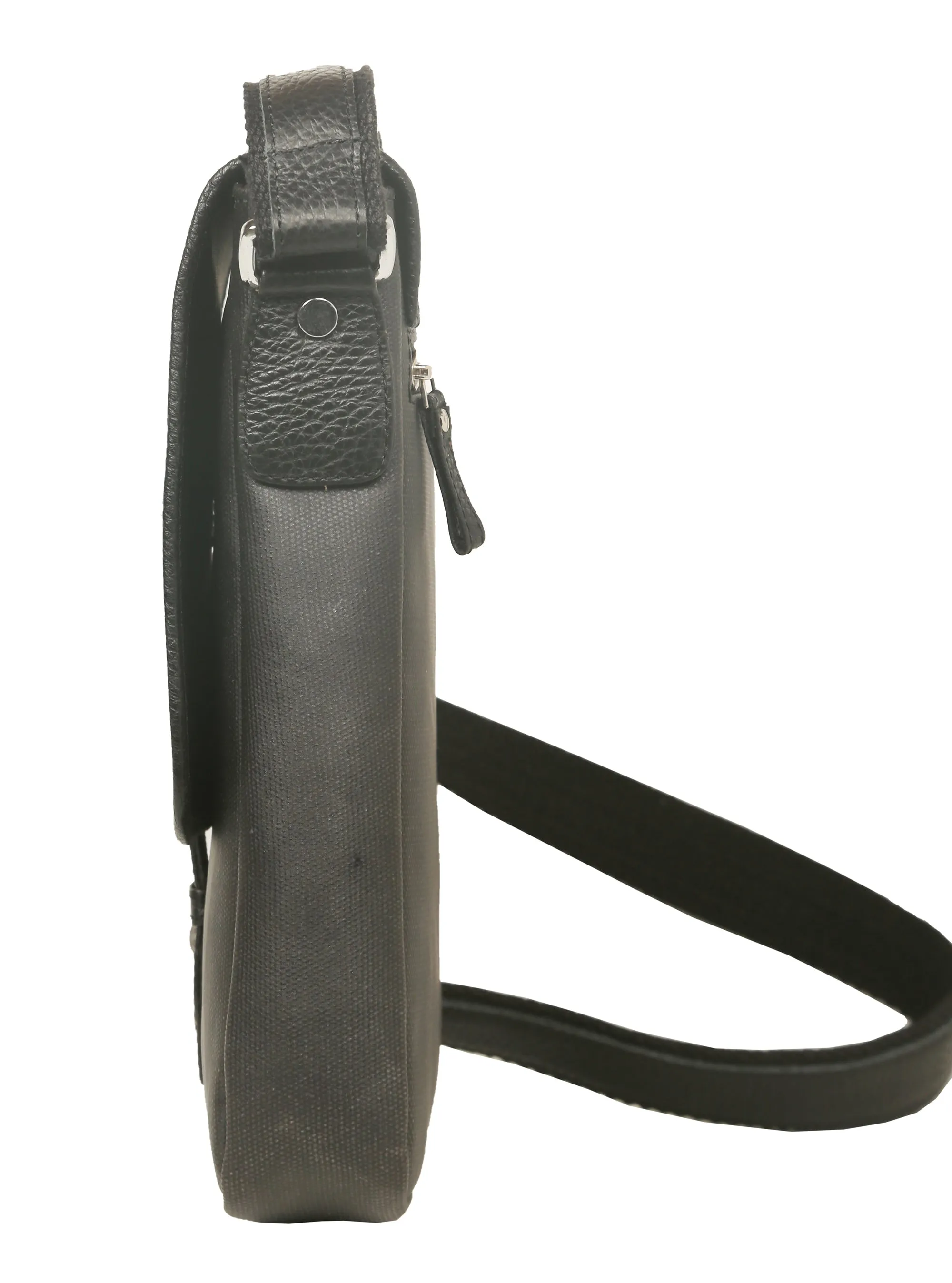 RL Meraki Waterproof Coated Canvas and Leather Sling Cross Body Bag