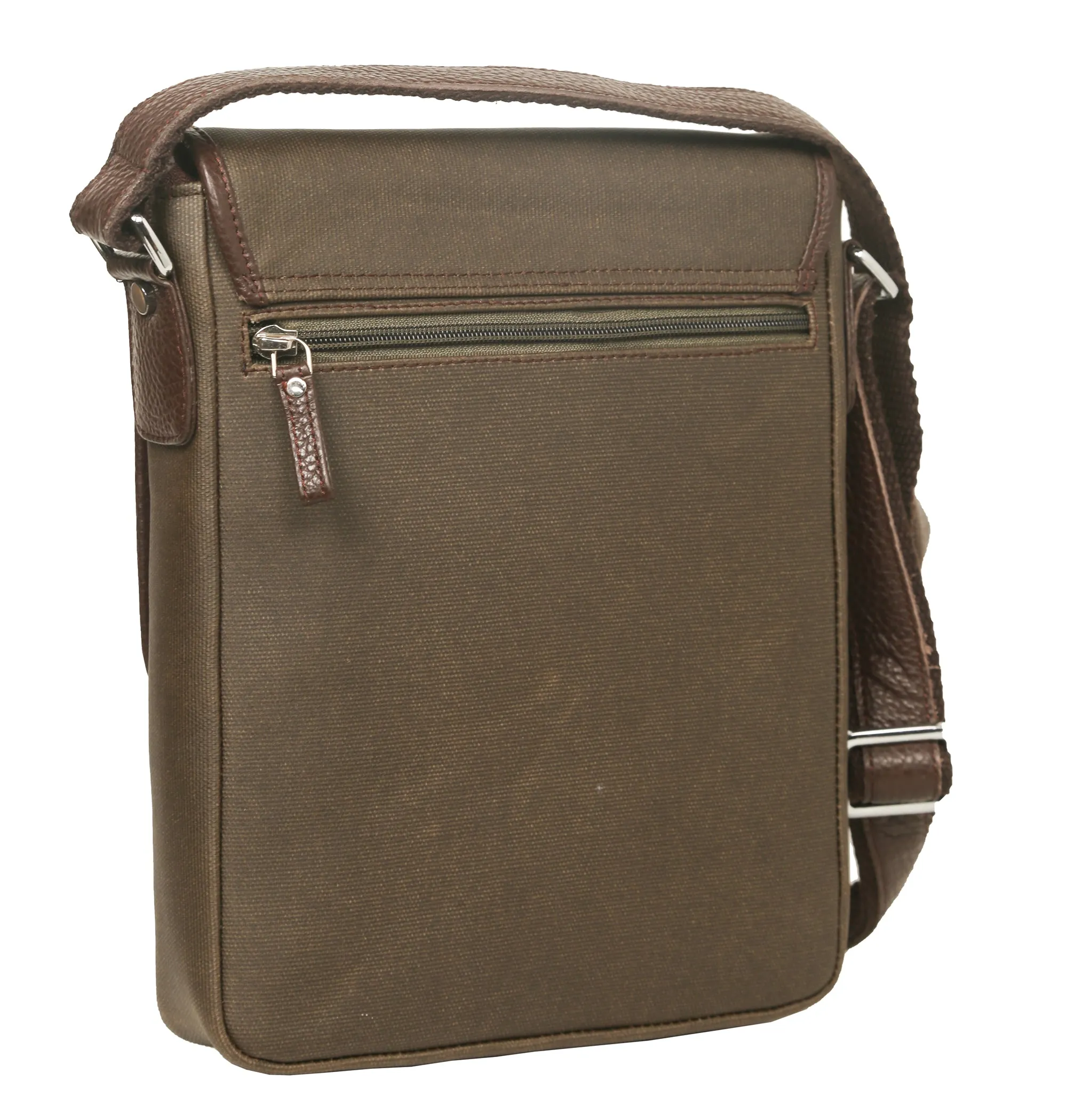 RL Meraki Waterproof Coated Canvas and Leather Sling Cross Body Bag