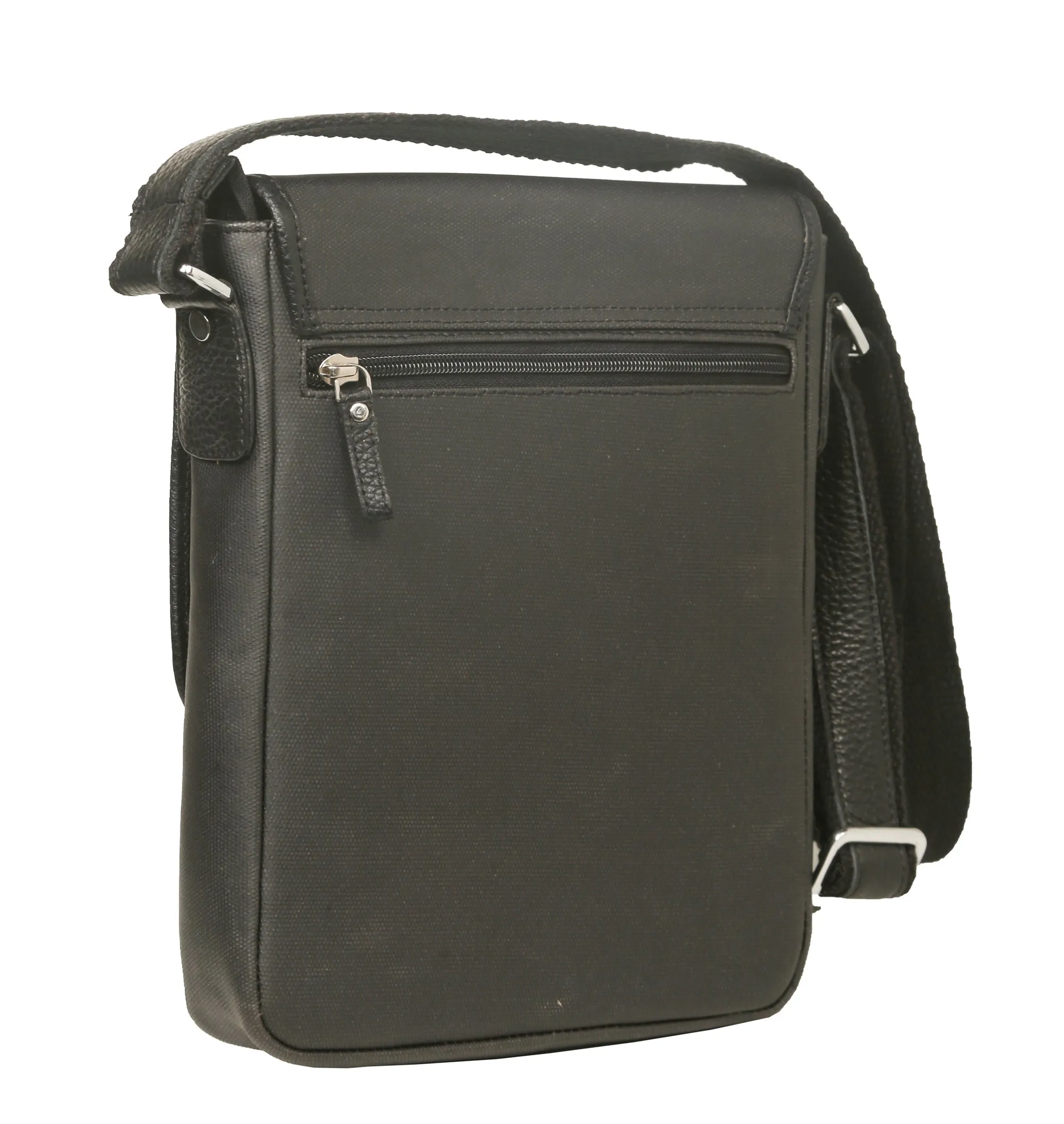 RL Meraki Waterproof Coated Canvas and Leather Sling Cross Body Bag