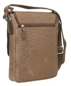 RL Meraki Waterproof Coated Canvas and Leather Sling Cross Body Bag