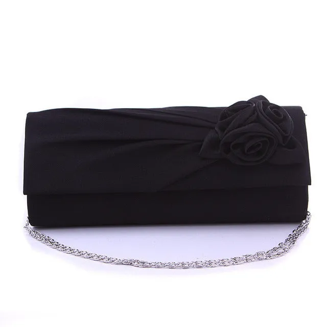 Rose Detail Clutch Bag