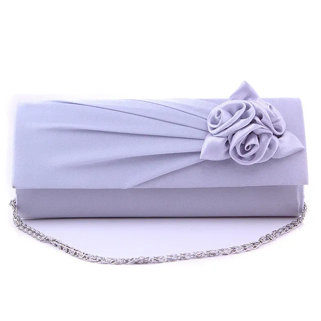 Rose Detail Clutch Bag