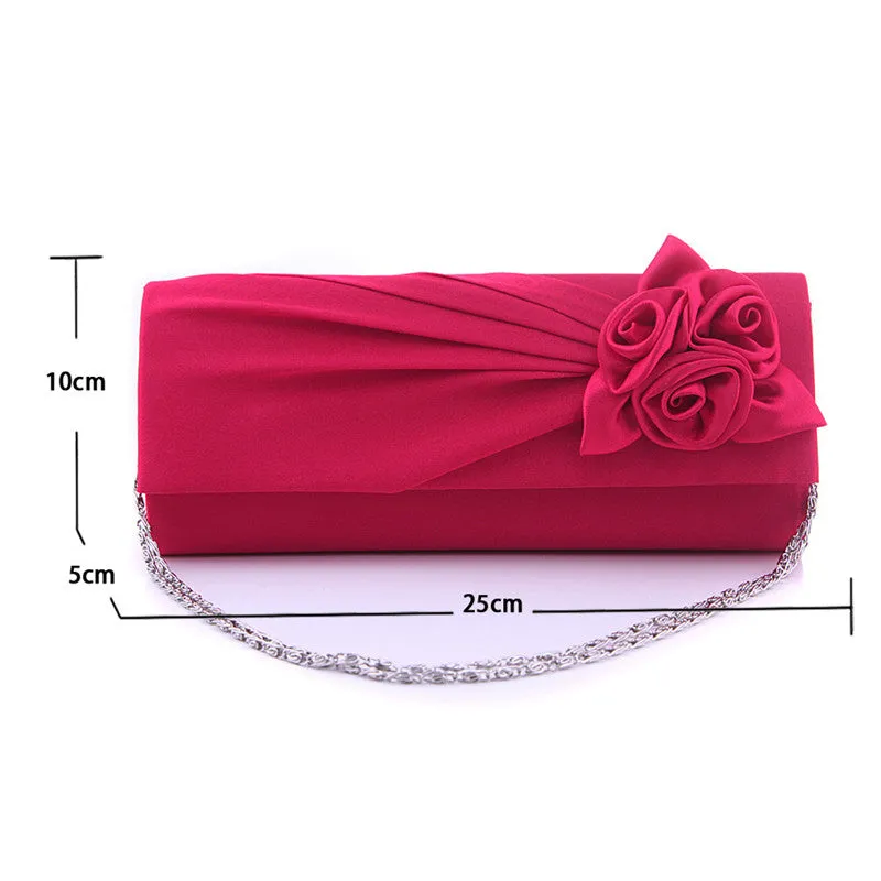 Rose Detail Clutch Bag