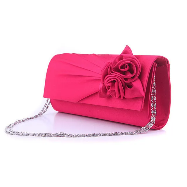 Rose Detail Clutch Bag