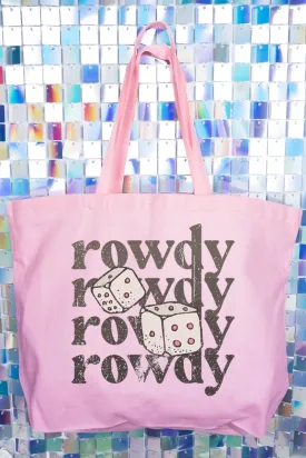 Rowdy Dice Canvas Jumbo Tote