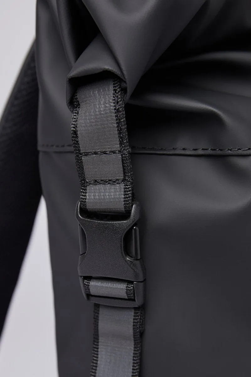 Sandqvist Konrad Water-Resistant Rolltop Backpack (Black)