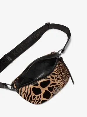 Slater Extra-Small Animal Print Calf Hair and Leather Sling Pack | 56369