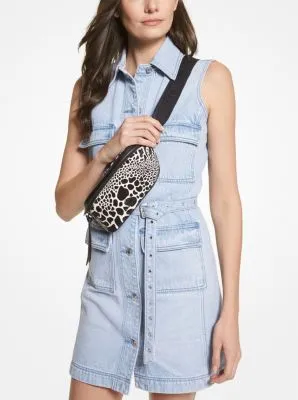 Slater Extra-Small Animal Print Calf Hair and Leather Sling Pack | 56369