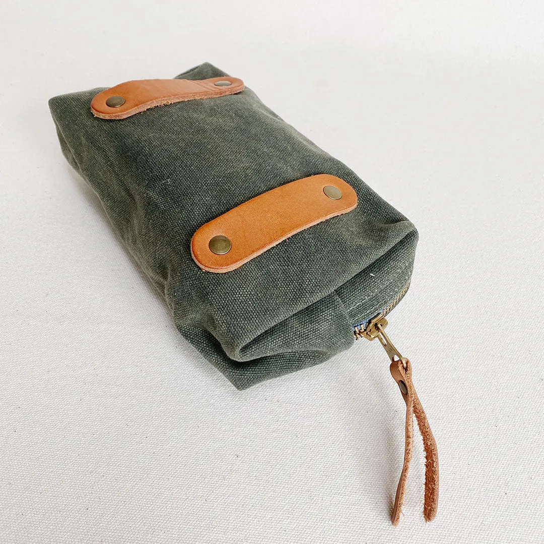 Small Waxed Canvas Belt Pouch #123