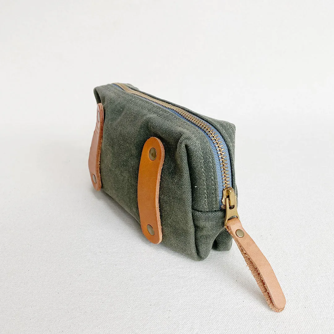 Small Waxed Canvas Belt Pouch #123