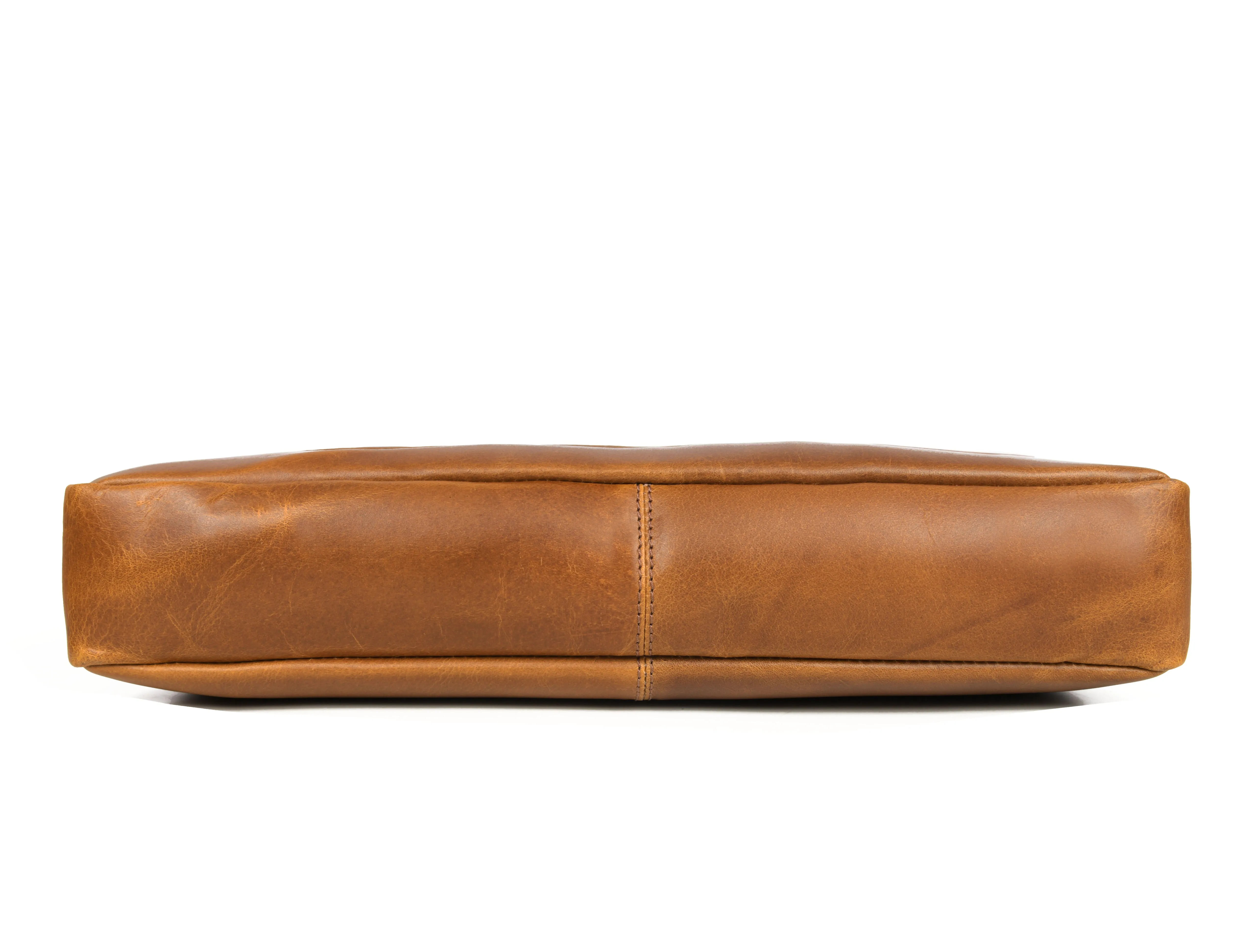 Spruce Leather Messenger Bag - Tawny Brown