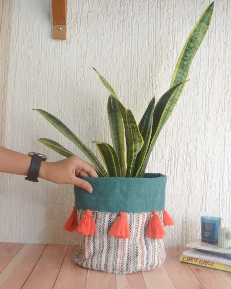 Teal Drama Planter