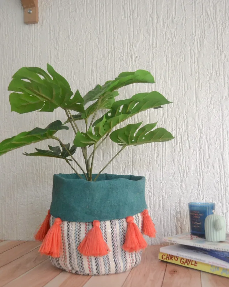 Teal Drama Planter