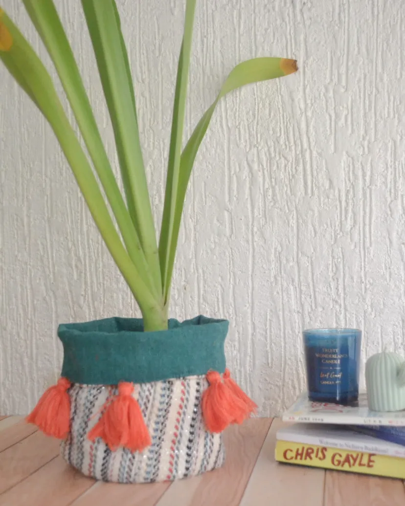 Teal Drama Planter